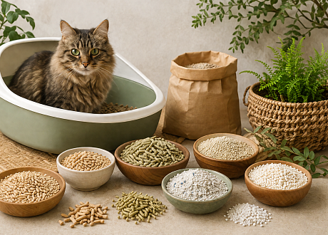 Экологичный наполнитель для кошачьего туалета: виды, преимущества